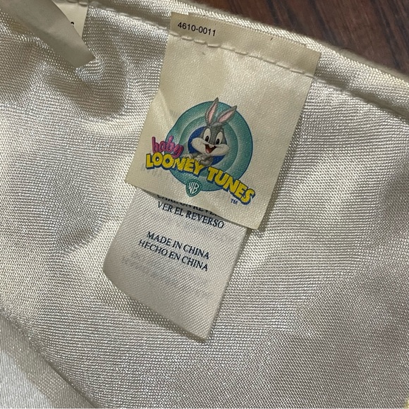 VTG Baby Looney Tunes Bugs Bunny Security Blanket Lovey Yellow Satin Trim READ - Picture 7 of 7